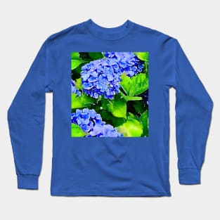 “Cape Cod Blue” Summer hydrangea Long Sleeve T-Shirt